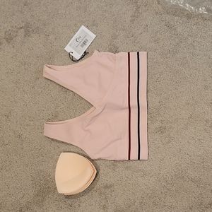 Blossom waffle stripe bra